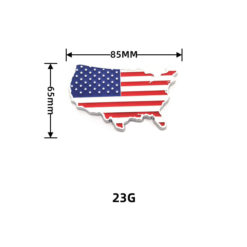 3D US American Map Decal | 2Pcs