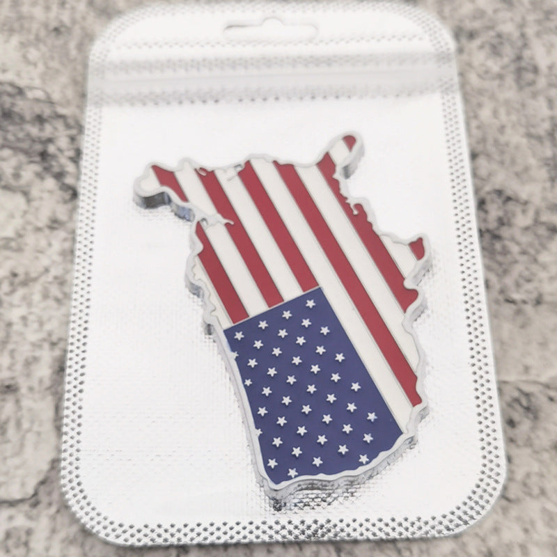 3D US American Map Decal | 2Pcs