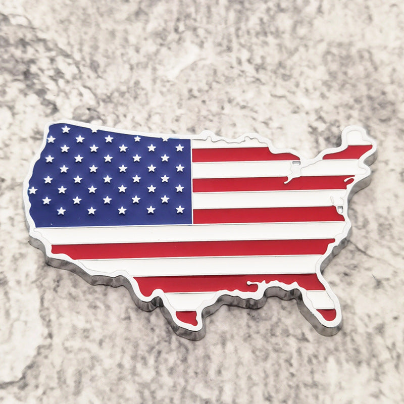 3D US American Map Decal | 2Pcs