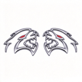 2Pcs 3D Metal Hollow-Out Hellcat Emblem