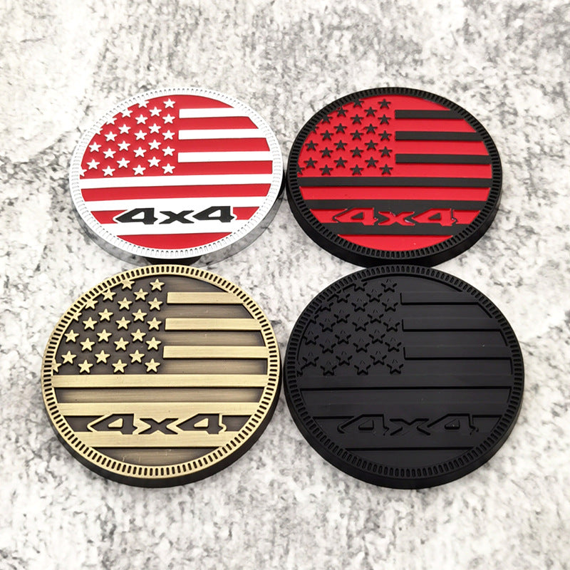 4x4 American Flag Rated Badge | 2Pcs