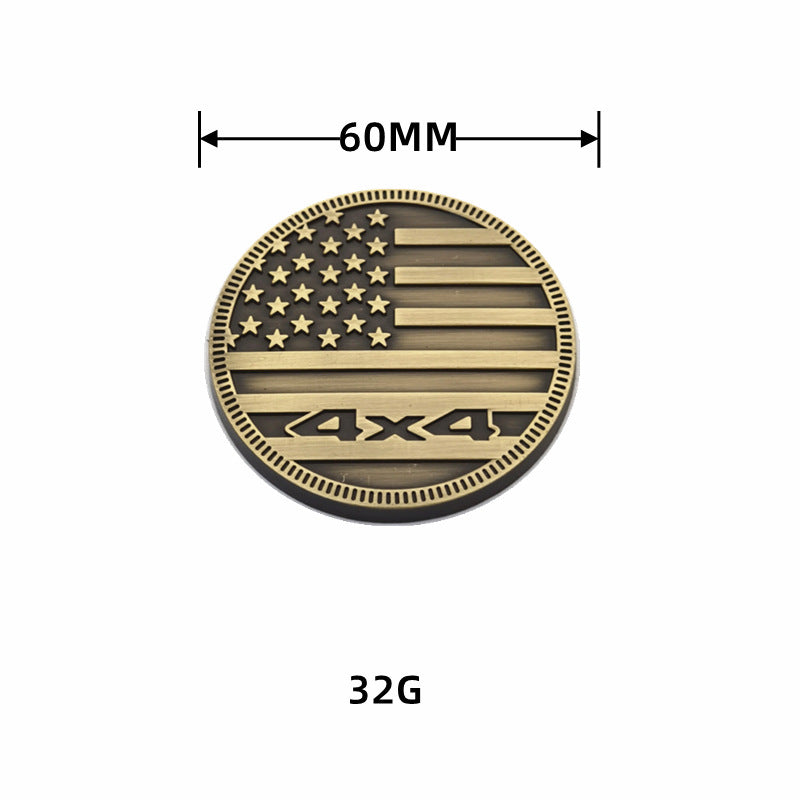 4x4 American Flag Rated Badge | 2Pcs