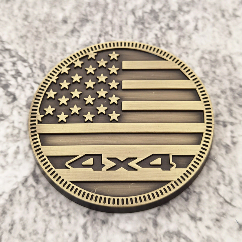 4x4 American Flag Rated Badge | 2Pcs