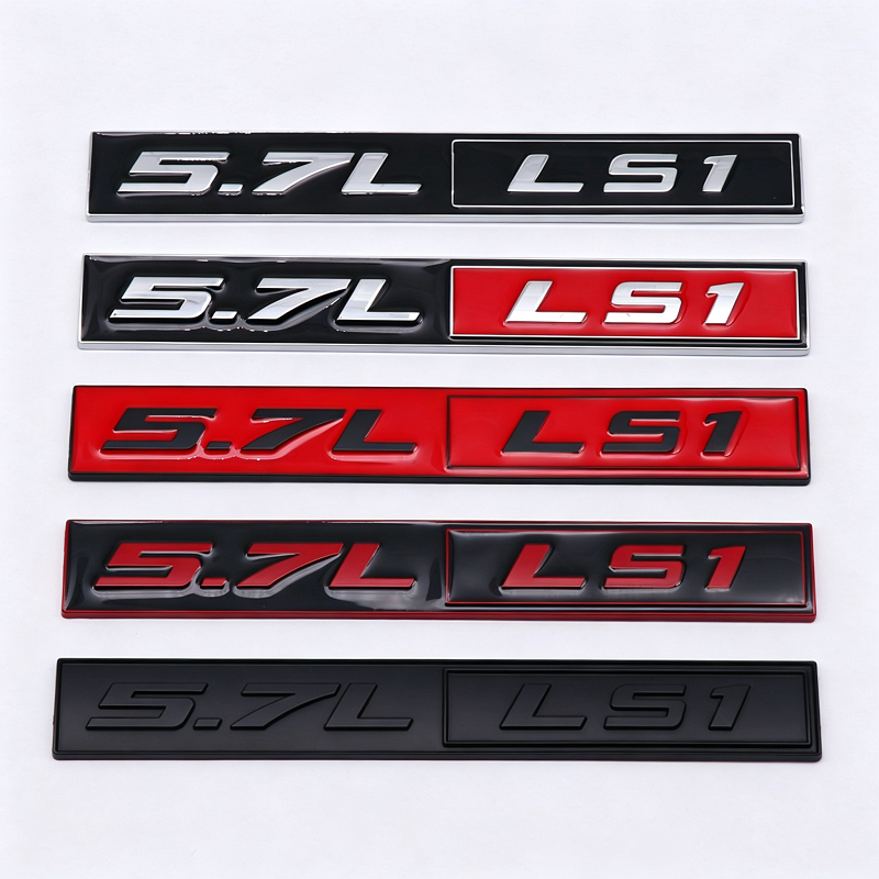 2Pcs Universal 5.7L LS1 Aluminum Emblem Badges