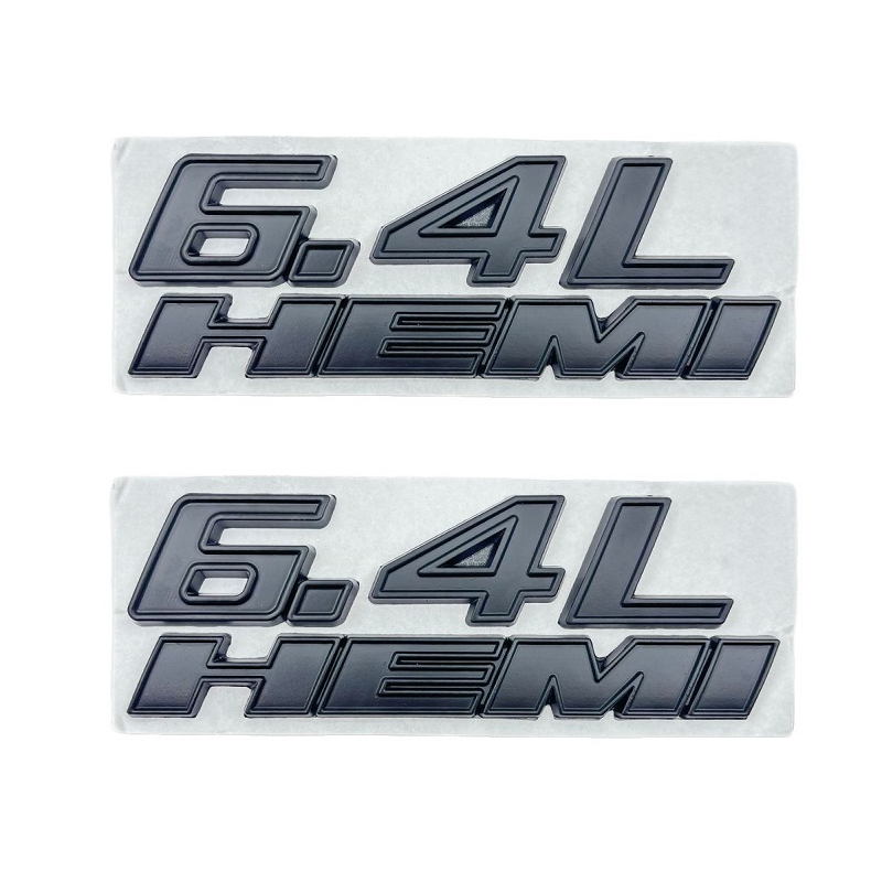 2Pcs 3D Metal 6.4L HEMI Emblem Badge