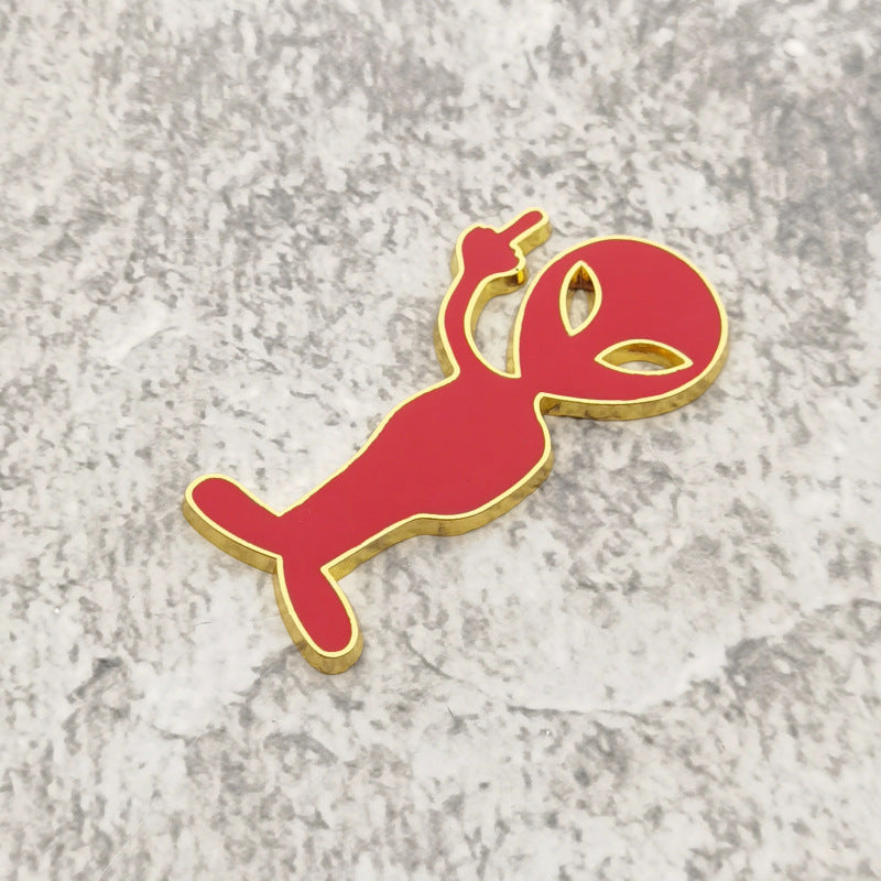 Alien 3D Metal Badge