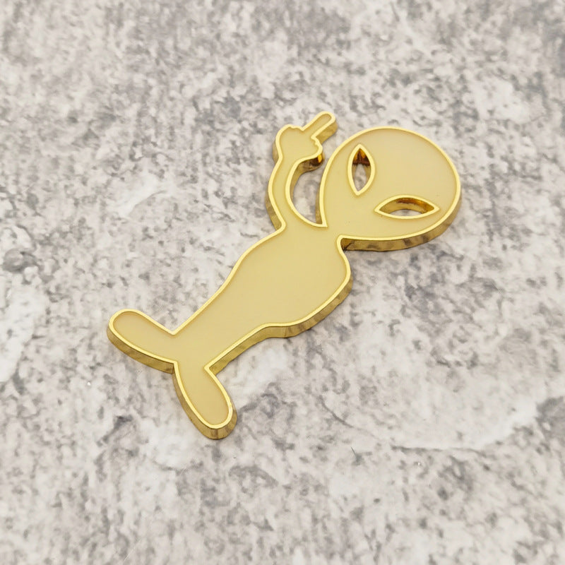 Alien 3D Metal Badge