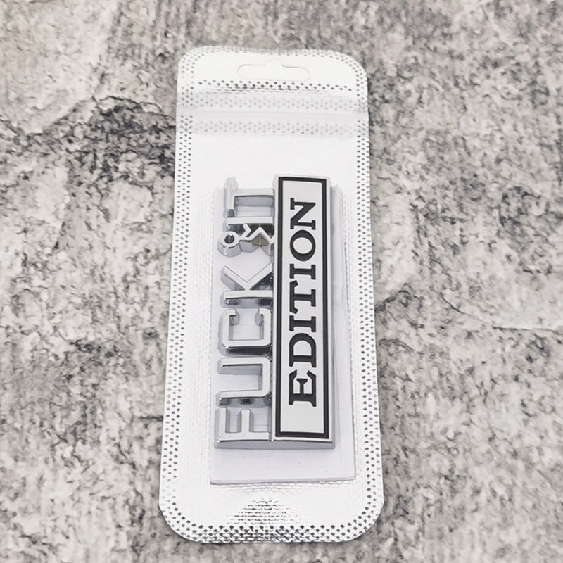2Pcs 3D Metal FUCK IT EDITION Badge