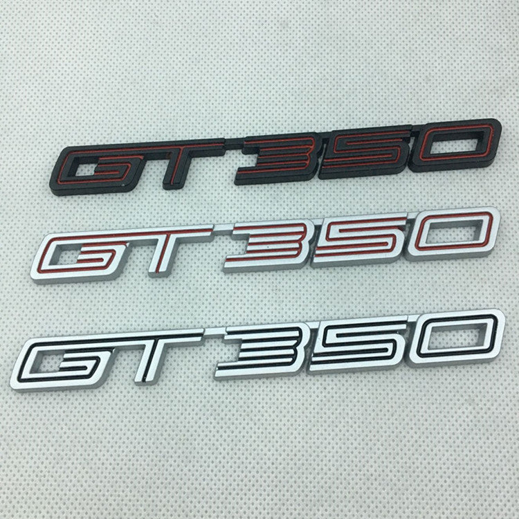 1Pc Premium 3D Metal GT350 Side Fender Rear Emblem