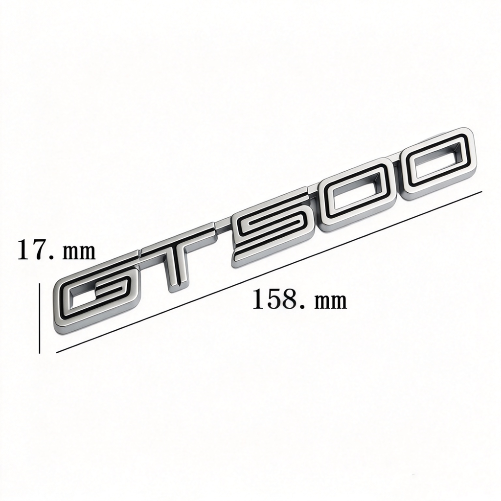 1Pc 3D Metal GT500 Side Fender Rear Trunk Emblem