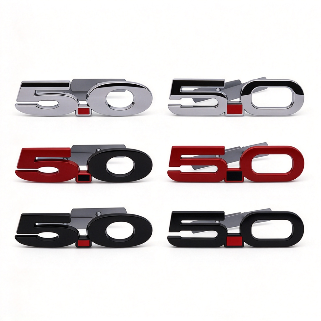 1Pc 3D Metal 5.0 Grille Emblem Badge