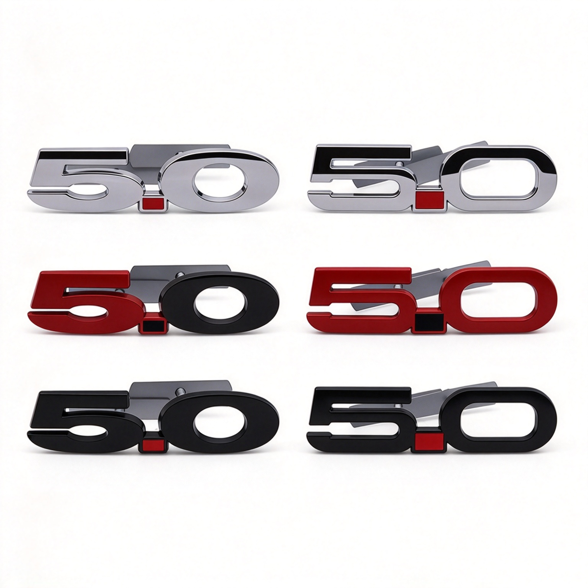 1Pc 3D Metal 5.0 Grille Emblem Badge