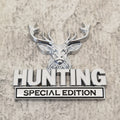 2Pcs 3D Metal HUNTING Deer Head Emblem