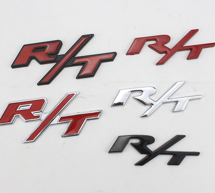 2Pcs 3D Metal R/T Emblem Badge Set