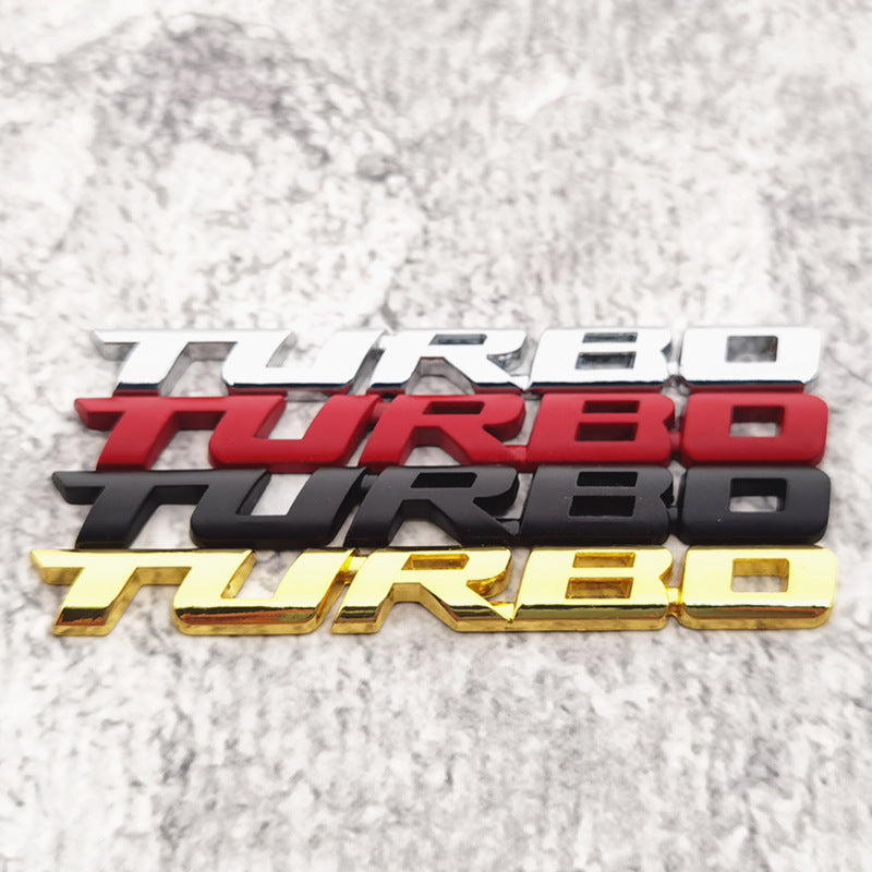 Universal TURBO Metal Decal