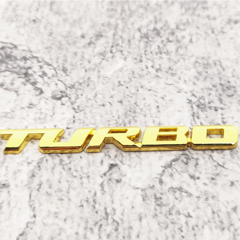Universal TURBO Metal Decal