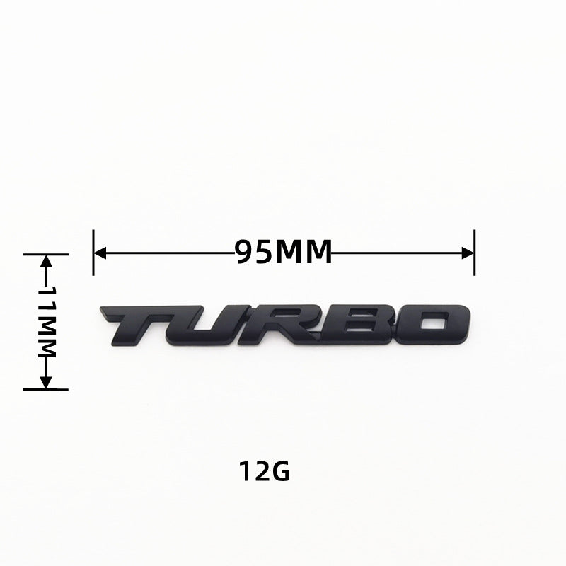 Universal TURBO Metal Decal