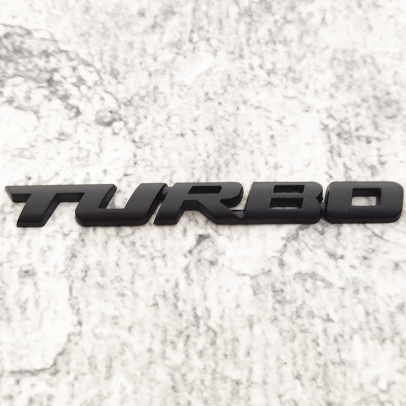 Universal TURBO Metal Decal