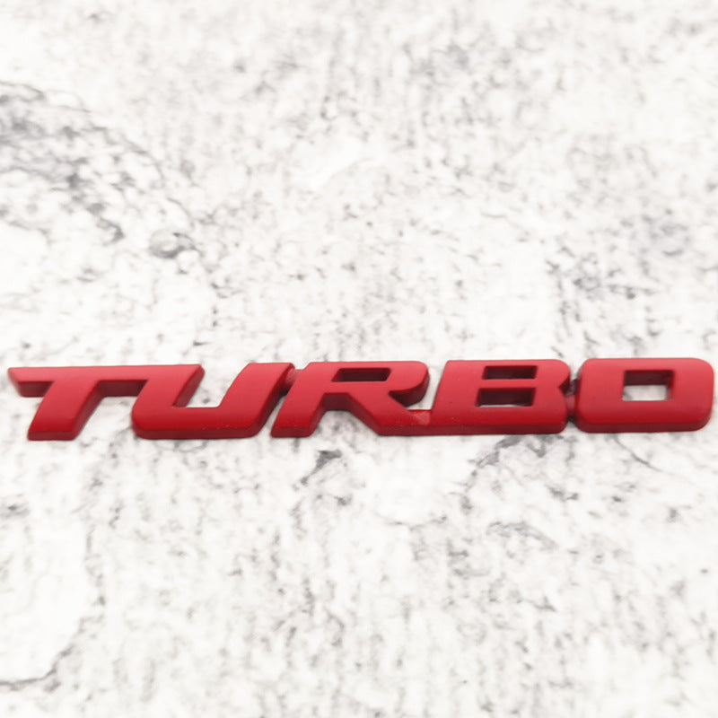 Universal TURBO Metal Decal