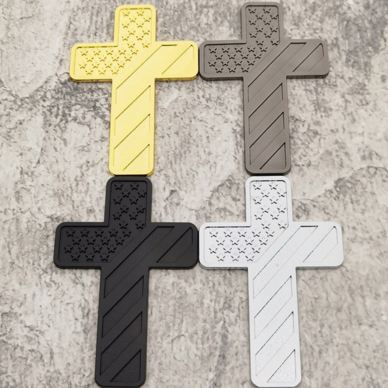 US American Flag Cross Emblem | 2Pcs