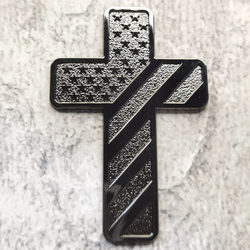 US American Flag Cross Emblem | 2Pcs
