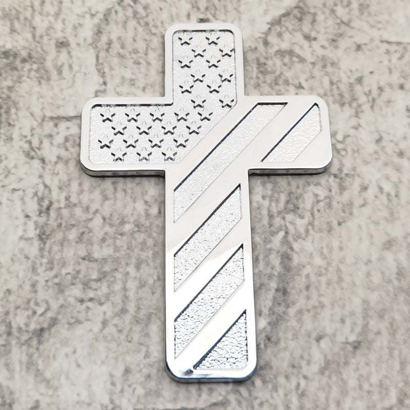 US American Flag Cross Emblem | 2Pcs