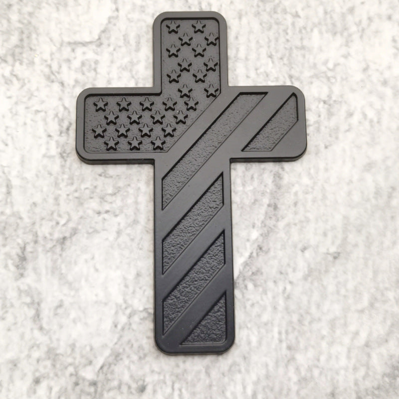 US American Flag Cross Emblem | 2Pcs