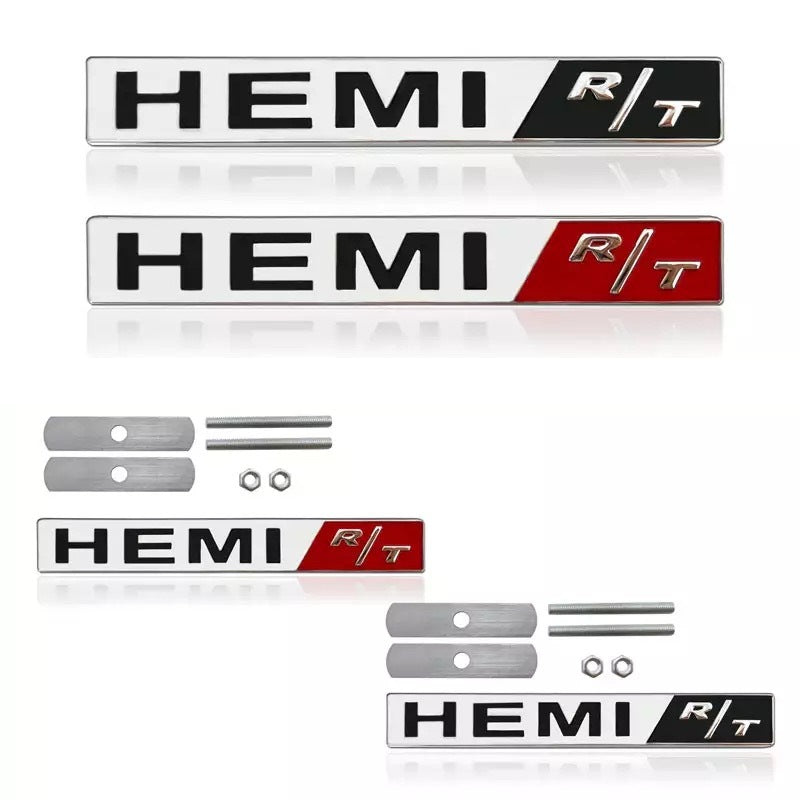 3D Metal HEMI R/T Emblem Badge