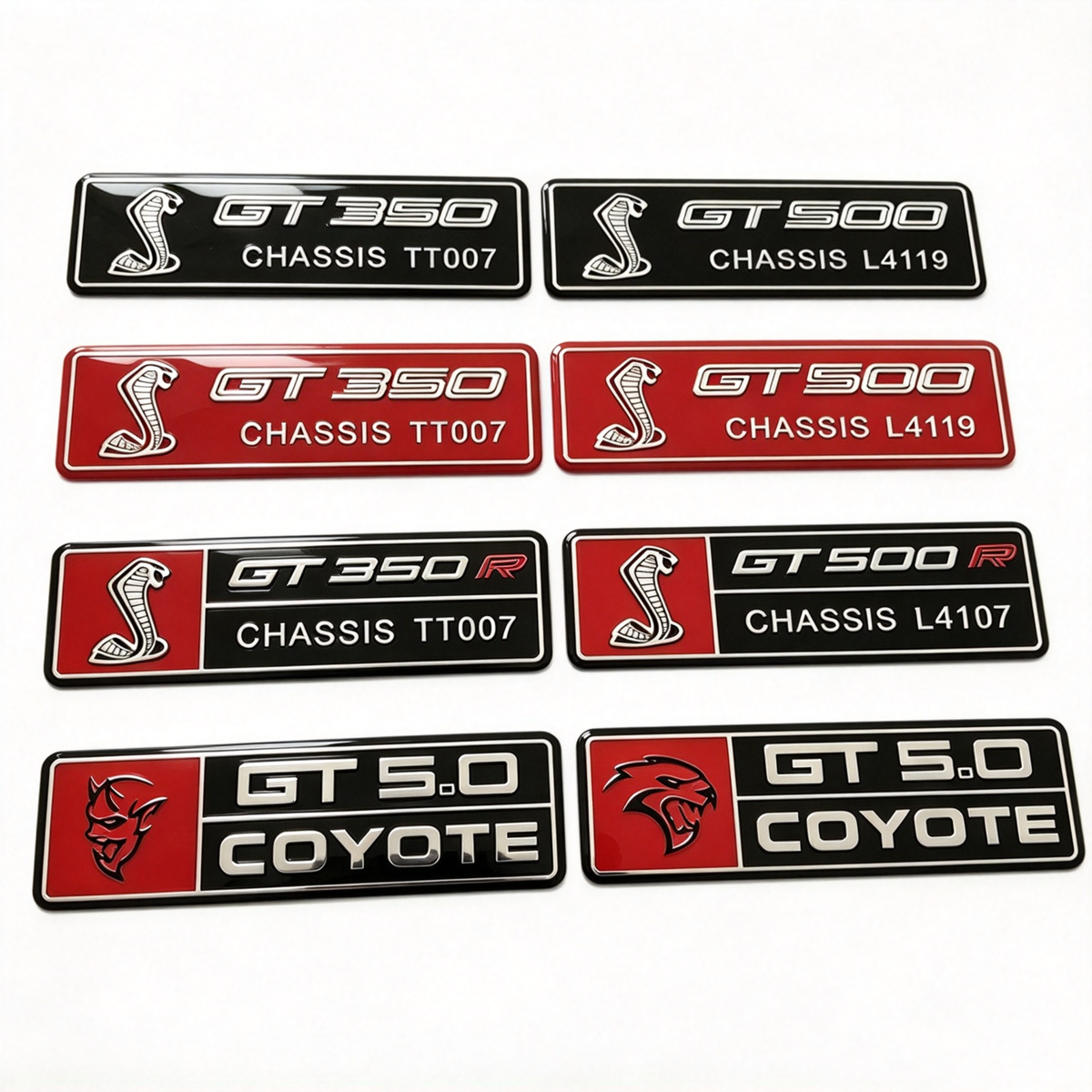 1Pc 3D GT350 GT500 Cobra Snake Emblem Badge
